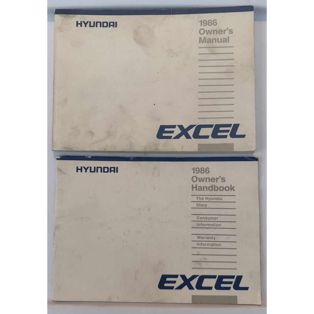1986 Hyundai Excel Owner's Manual SEAO 860209